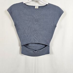Aritzia Wilfred Free Cutout Top in Blue Gray - Size S